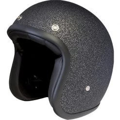 Casco Moto Jet Custom Stormer PEARL Paillette Nero Opaco
