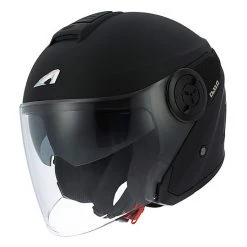 Casco Moto Jet Doppia Visiera Astone DJ 10 Nero Opaco