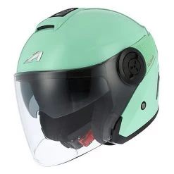 Casco Moto Jet Doppia Visiera Astone DJ 10 Turchese