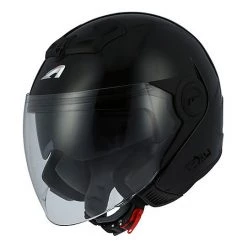 Casco Moto Jet Doppia Visiera Astone DJ 8 Nero Lucido