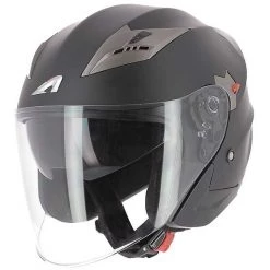 Casco Moto Jet Doppia Visiera Astone DJ9 Nero Opaco