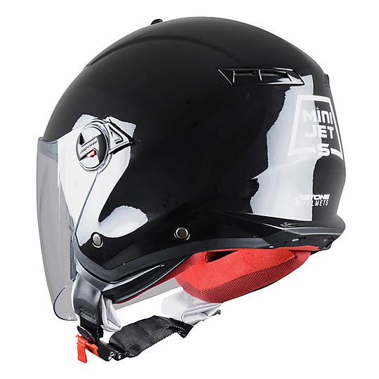 Casco Moto Jet Doppia Visiera Astone MiniJet S Nero Lucido 4 Casco Moto Jet Doppia Visiera Astone MiniJet S Nero Lucido - immagine 2