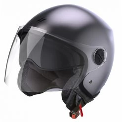 Casco Moto Jet Doppia Visiera Stormer Ace Titanio Opaco