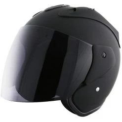 Casco Moto Jet Stormer SUN EVO Nero Opaco