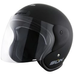 Casco Moto Jet Stormer SUN Nero Opaco