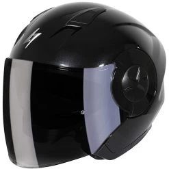 Casco Moto Jet Stormer Trend Doppia Visiera Nero Lucido