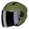 Casco Moto Jet Stormer Trend Doppia Visiera Verde