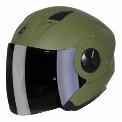 Casco Moto Jet Stormer Trend Doppia Visiera Verde