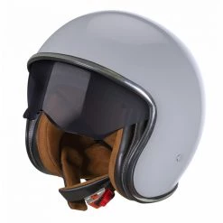 Casco Moto Jet Vintage Stormer SPIRIT Con Visierino Interno Nardò Grey