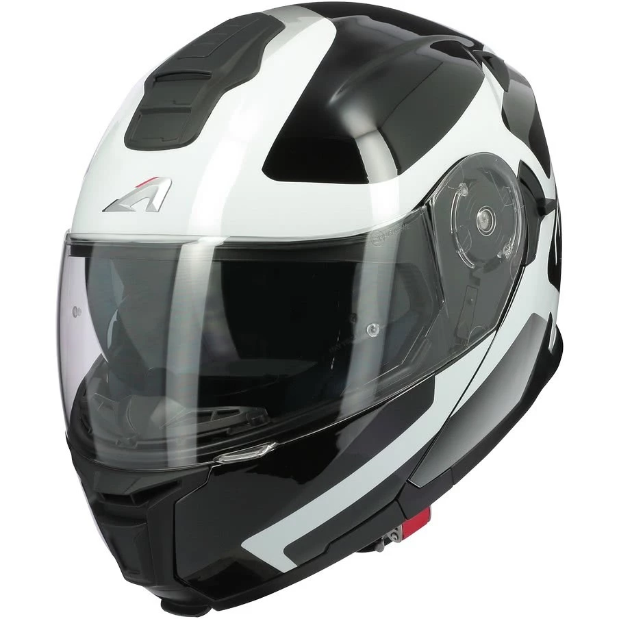 Casco Moto Modulare Astone RT 1200 Evo ASTAR Bianco Nero Lucido 4 Casco Moto Modulare Astone RT 1200 Evo ASTAR Bianco Nero Lucido - immagine 2