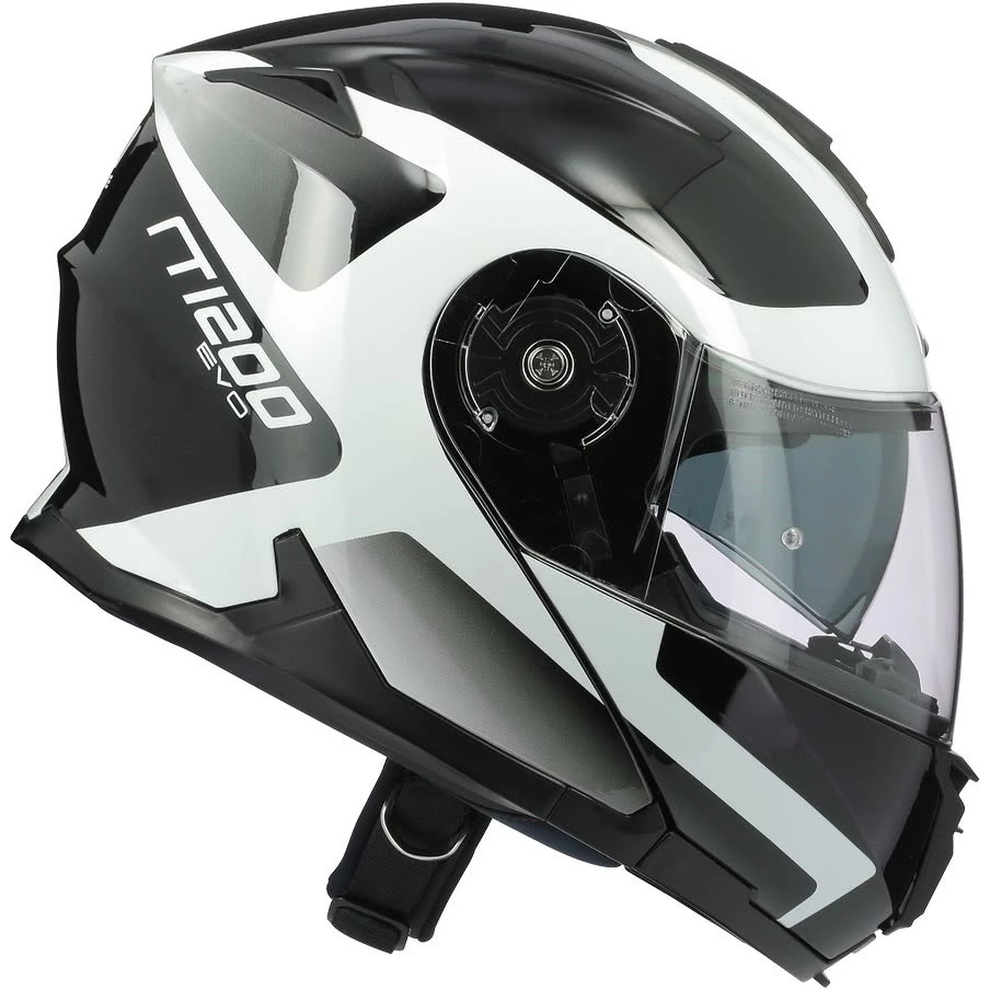 Casco Moto Modulare Astone RT 1200 Evo ASTAR Bianco Nero Lucido 9 Casco Moto Modulare Astone RT 1200 Evo ASTAR Bianco Nero Lucido - immagine 7
