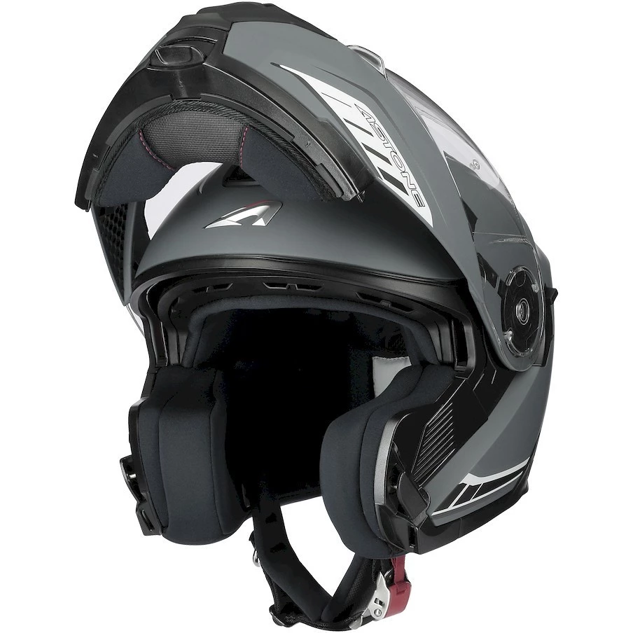 Casco Moto Modulare Astone RT 1200 Evo DARK SIDE Grigio Scuro Bianco Opaco 3 Casco Moto Modulare Astone RT 1200 Evo DARK SIDE Grigio Scuro Bianco Opaco