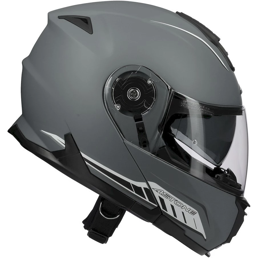 Casco Moto Modulare Astone RT 1200 Evo DARK SIDE Grigio Scuro Bianco Opaco 6 Casco Moto Modulare Astone RT 1200 Evo DARK SIDE Grigio Scuro Bianco Opaco - immagine 4