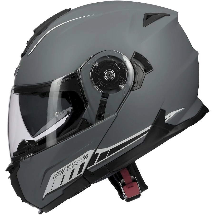 Casco Moto Modulare Astone RT 1200 Evo DARK SIDE Grigio Scuro Bianco Opaco 10 Casco Moto Modulare Astone RT 1200 Evo DARK SIDE Grigio Scuro Bianco Opaco - immagine 8