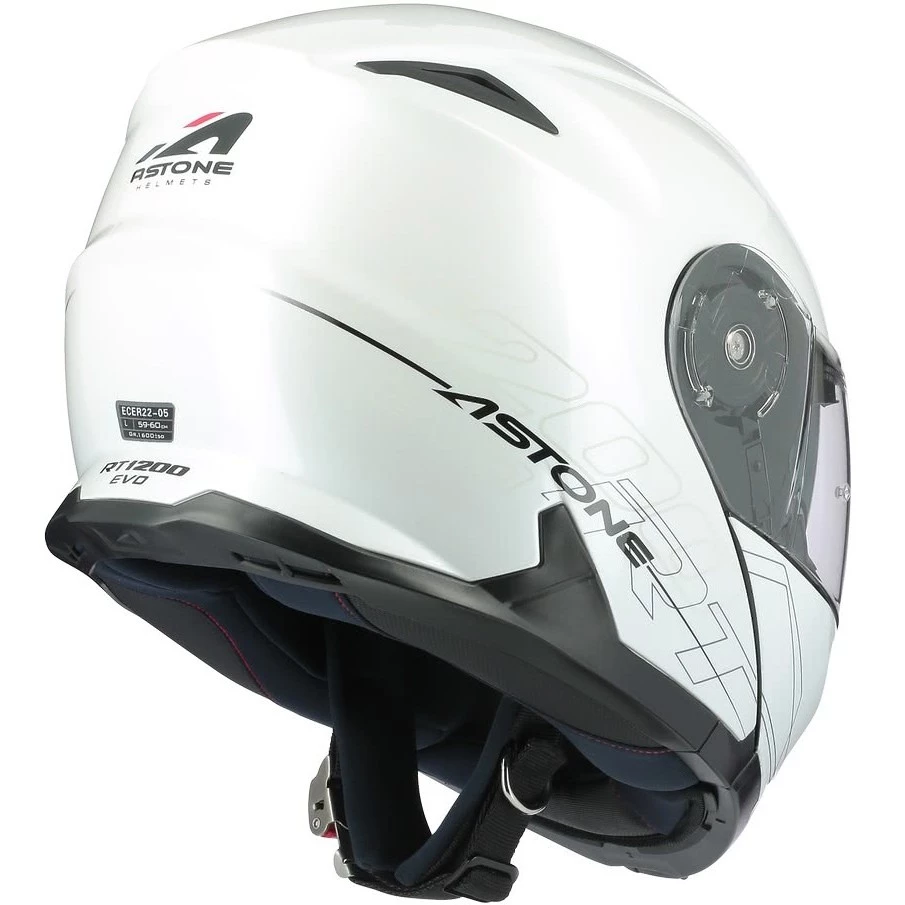 Casco Moto Modulare Astone RT 1200 Evo Monocolore Bianco 8 Casco Moto Modulare Astone RT 1200 Evo Monocolore Bianco - immagine 6