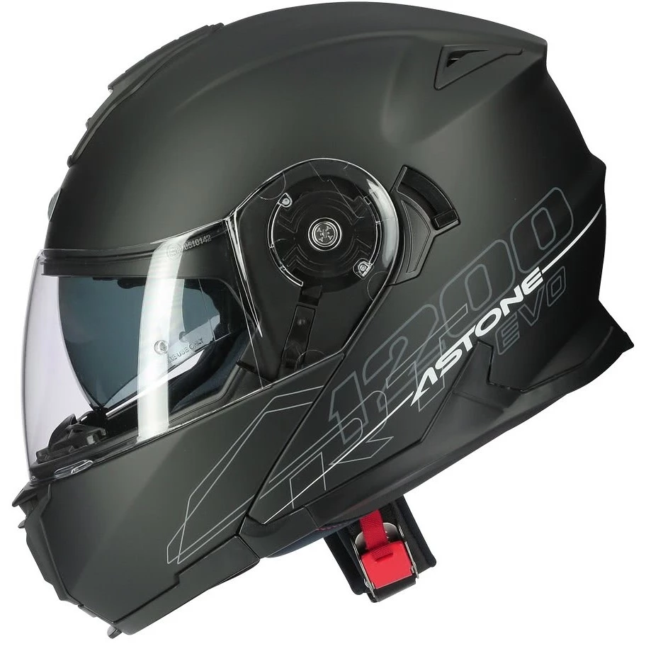 Casco Moto Modulare Astone RT 1200 Evo Monocolore Nero Opaco 5 Casco Moto Modulare Astone RT 1200 Evo Monocolore Nero Opaco - immagine 3