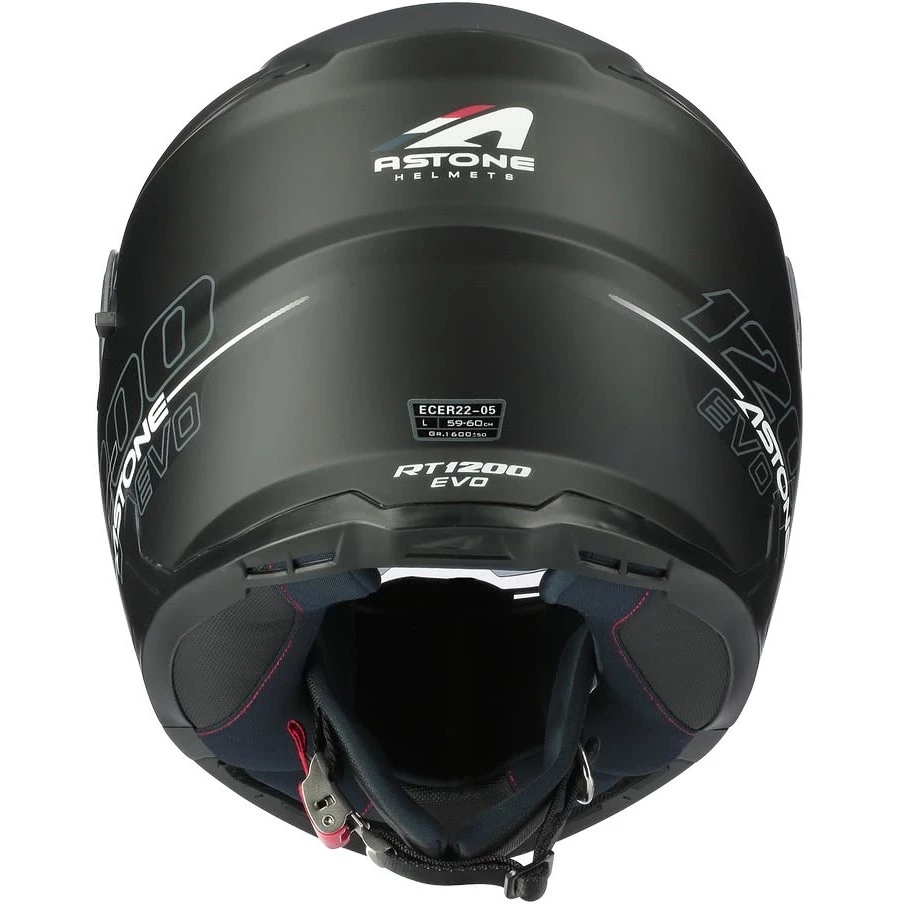 Casco Moto Modulare Astone RT 1200 Evo Monocolore Nero Opaco 7 Casco Moto Modulare Astone RT 1200 Evo Monocolore Nero Opaco - immagine 5