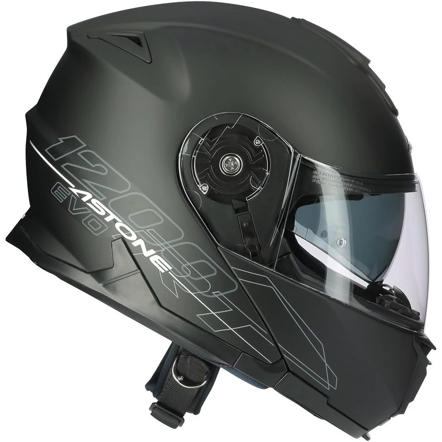 Casco Moto Modulare Astone RT 1200 Evo Monocolore Nero Opaco 8 Casco Moto Modulare Astone RT 1200 Evo Monocolore Nero Opaco - immagine 6