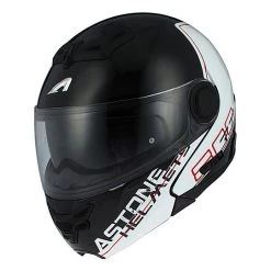 Casco Moto Modulare Astone RT800 Linetek Nero Rosso
