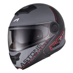 Casco Moto Modulare Astone RT800 Linetek Rosso Grigio