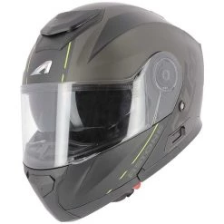 Casco Moto Modulare Astone RT900 STRIPE Nero Opaco Giallo Fluo