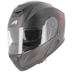 Casco Moto Modulare Astone RT900 STRIPE Nero Opaco Rosso