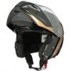 Casco Moto Modulare Doppia Omolgazione Astone RT1300 F ONE B Nero Oro Lucido