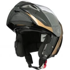 Casco Moto Modulare Doppia Omolgazione Astone RT1300 F ONE B Nero Oro Lucido