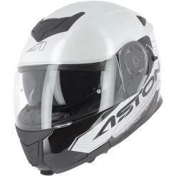 Casco Moto Modulare Doppia Omologazione Astone RT 1200 Touring Bianco Nero