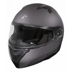 Casco Moto Modulare Stormer Spark Doppia Visiera Grigio Canna Di Fucile