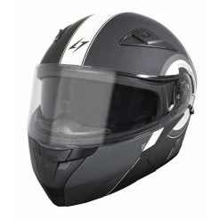 Casco Moto Modulare Stormer TURN Nero Opaco Bianco