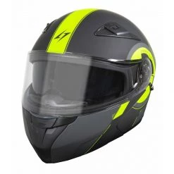 Casco Moto Modulare Stormer TURN Nero Opaco Giallo