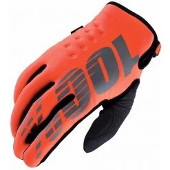 Guanti Moto Cross Enduro 100% BRISKER Arancio Fluo Nero