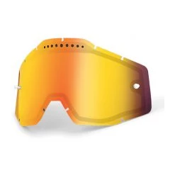 Lente Mirror Red Dual Ventilata Originale Per Occhiali 100% Racecraft Accuri E Strata