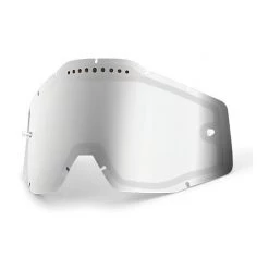 Lente Mirror Silver Dual Ventilata Originale Per Occhiali 100% Racecraft Accuri E Strata