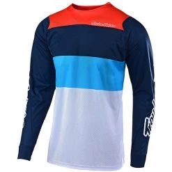 Maglia Moto Cross Enduro Troy Lee Designs SE AIR BETA Bianco Navy