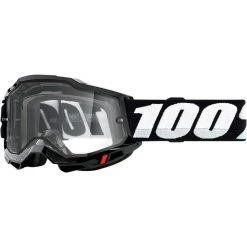 Occhiali Moto Cross Enduro 100% ACCURI 2 Enduro MX Black Lente Trasparente