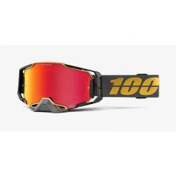 Occhiali Moto Cross Enduro 100% ARMEGA Falcon5 Hiper Lente A Specchio Rossa