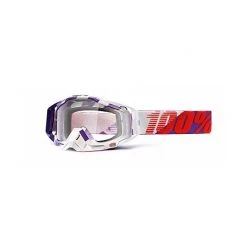 Occhiali Moto Cross Enduro 100% RACECRAFT Moto Purple Main Lente Chiara